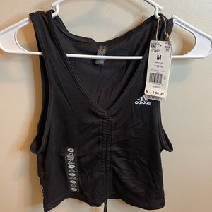Adidas tank top, draw strings. Brand new with tags